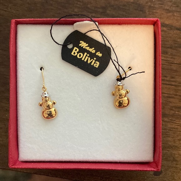 Snowman Earrings - Picture 1 of 2